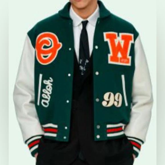 Off-White Virgil Abloh Fall/Winter 2020 Letterman Jacket - Picture 3 of 11